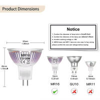 Bombilla Halógena MR16 12V 35W Base Luz Cálida Proyector Socket Cup Para Iluminación De Jardín Y Ambientes Internos - details 1