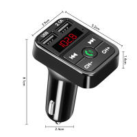 Kit De Teléfono Móvil Para Coche Podofo Bluetooth FM Transmisor Con Pantalla LCD Reproductor MP3 Tarjeta TF Cargador Dual USB 2.1A - details 11