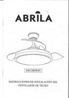 Ventilador de techo con luz Dc Escorpion 59w Blanco 3aspas desplegables 107d 5960lm 3000-4000-6000k Remoto+ Temporizador+ Memoria - fabrilamp - details 5
