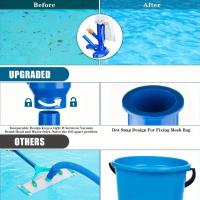 Limpieza de fondo de piscina de plástico ABS, Barredora portátil con Chorro, Colector de hoja de plástico con Conector y conector de Manguera elástico para Piscinas elevadas. - details 3