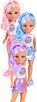 Nancy Shine , Purple, Muñeca con el Pelo Largo con Mechones Metalizados de Color Morado, Vestido de Falda Morada Metalizada y Top Blanco Famosa NAC70310 - details 4
