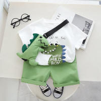 Ropa De Verano Para Bebé Niño Casual Nueva Con Dinosaurio Camiseta Corta Y Pantalones 2 Piezas Algodón Ropa Infantil - details 1