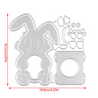 Cortadores De Metal Para Decoración De Pascua Conejos Conejitos Y Huevo Múltiples Uso En Scrapbooking Álbumes De Fotos Y Cartas DIY - details 14