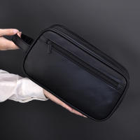 Bolsa De Viaje Para Hombres Doble Capa De Cuero PU Organizador De Baño Resistente Al Agua Para Shaving Y Cosméticos Kit Dopp Estuche De Almacenamiento - details 4