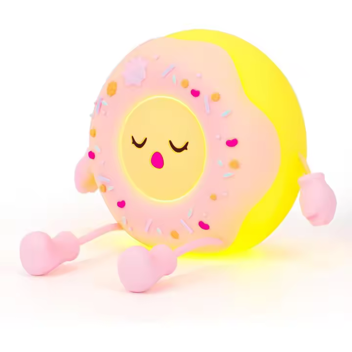 Lámpara de Dona recargable con control táctil y forma Divertida, ideal Como GIFT para Niños, adolescentes, Mujeres, juegos y Navidad, color rosa. - 1