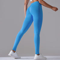Leggings De Yoga Para Mujer Cintura Alta Levantamiento De Caderas Gimnasio Sin Costuras Pantalones De Deporte Fitness Running - details 2