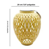 Lámpara Solar De Bambú Imitación 1PC Luz De Jardín Impermeable De Plástico Rattan Para Decoración De Courtyard Luz Solar Moderna - details 10