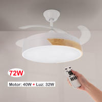 Ventilador de Techo LED con Mando y Temporizador, Motor Silencioso DC, Luz Regulable CCT, Estilo Blanco/Madera, 132 cm, IP20, Ideal para Salón o Dormitorio Ostark-LEDUNI - details 6