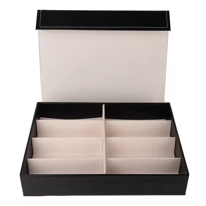 Caja delicada de 8 rejas para Gafas, organizador de Gafas de Sol, estuches de almacenamiento para exhibición de Gafas - 1
