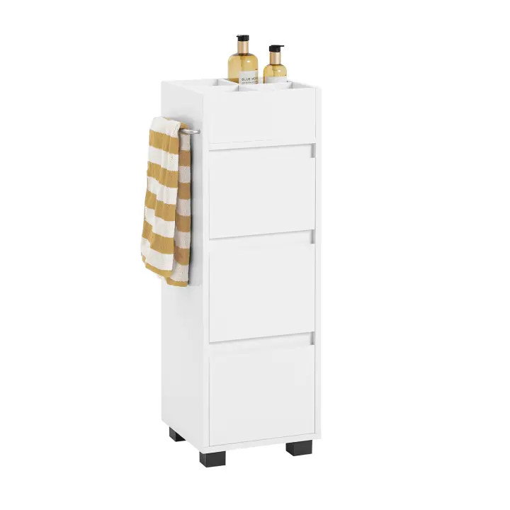 SoBuy BZR29-W Armario Auxiliar Baño Blanco con 3 cajones ES - 1