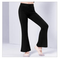 Pantalones De Baile Para Niños Y Niñas Pantalones De Cintura Media Con Cierre Elástico Pantalones De Manga Larga Para Danza Latina Y Jazz Color Negro Hechos De Algodón Slim Fit - details 7
