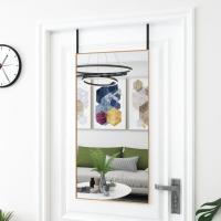 vidaXL Espejo de Puerta Cristal y Aluminio Pared Decorativo Tocador Color Dorado,  Negro, y mas - details 0