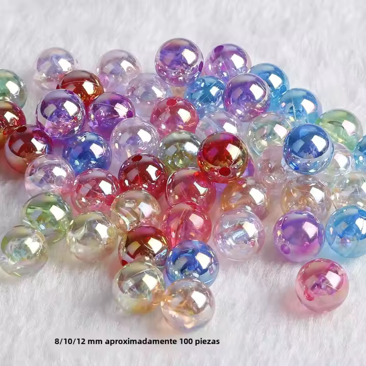 100Pcs/lot Perlas De Cristal Mixto AB Espaciador Plástico Para Creación De Joyería Hecha a Mano Pendientes Accesorios DIY - 1