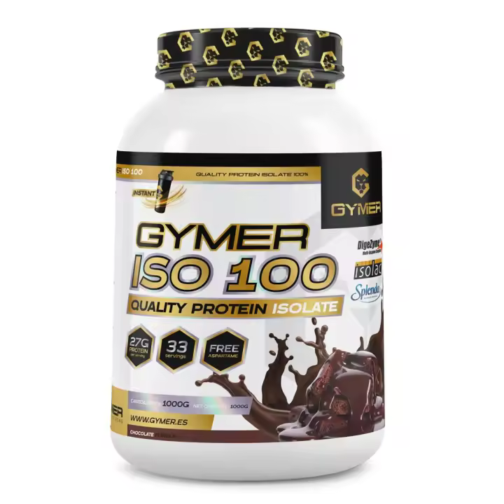 Aislado de Proteína de Suero GYMER ISO 100 1kg Chocolate - 1