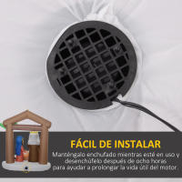 Outsunny Belén Inflable Navideño Decoración Inflable Navideña con Luces LED e Inflador Hinchable Navidad para Exterior 150x90x185 cm Multicolor - details 2