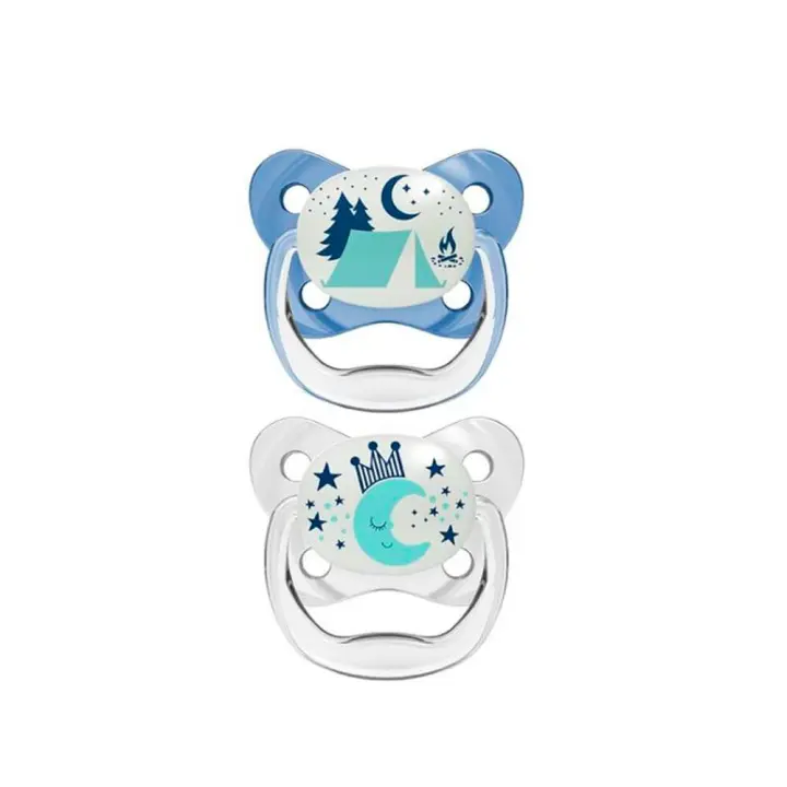 Dr. Browns Chupete Silicona Nocturno Prevent Azul 6-18M 2U - 1