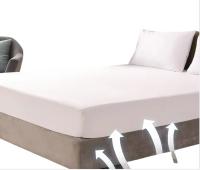 Sábana bajera de algodón 100% con banda elástica, Funda de colchón de Color sólido para cama individual, doble, King y Queen, 140/150/160/180x200 - details 1