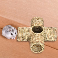 Túnel De Hierba Para Hamster Ratoncillo Conejito Surtidor De Juguetes Duradero De Paja Para Animales Pequeños Como Erizo De Hierba Rata Ferret Chinchilla Gerbil Accesorios De Jaula - details 1