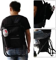 Camping Chair with Backpack, Multifunctional Fishing Backpack Stool, Ultralight Waterproof Insulated Backpack Chair for Camping/BBQ/Picnic/Travel/Hunting Black - details 1