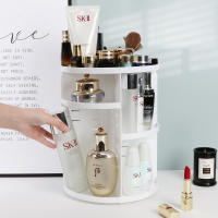 Organizador De Maquillaje Rotativo De 360 Grados Gran Capacidad Para Baño Almacenamiento De Cosméticos Y Perfume Con Portador De Cepillos Para Labial Y Cuidado De La Piel - details 0
