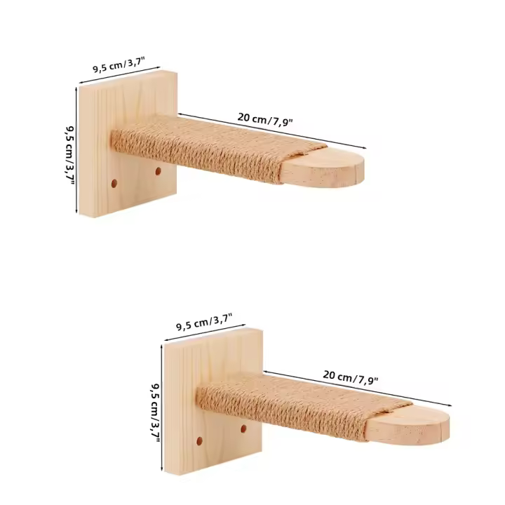 Escalera De Madera Para Gatos Con Cuerda De Sisal Y Árbol De Rascado Mobiliario Para Mascotas Adecuado Para Gatitos Y Gatos Domésticos - 1
