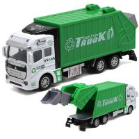 Camión De Basura 1:32 Juguete Educativo Para Niños Regalo De Cumpleaños Coche De Basura Metal Escala 1:32 Sin Batería Incluida - details 3