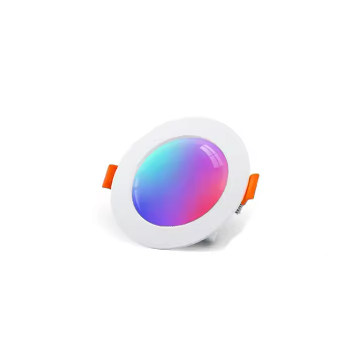 Foco LED Techo Empotrable‎ DUSKTEC  Alexa RGB y Blanco Neutro, 92mm, Inteligente Foco LED Interior Techo Bluetooth 230V, Cambia el Color, Luz 7W 2700K 660LM, Control de APP, Ojos de Buey de LED ( 4 Unidades ) - 1