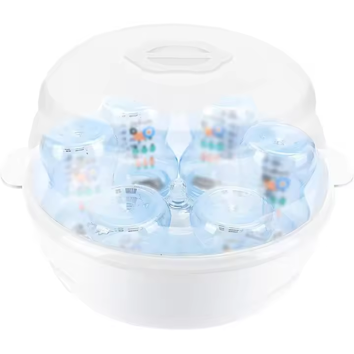 Esterilizador de microbiberones, esterilizador de microbiberones, esterilizador a vapor, apto para 6 biberones, chupetes, vasos en 2 a 6 minutos - 1