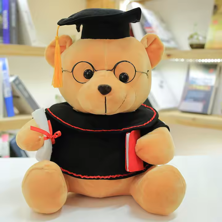 Oso De Peluche Doctor Graduado 18cm Juguete Divertido Para Decoración Del Hogar Regalo De Graduación Kawaii Para Adultos Y Niños - 1