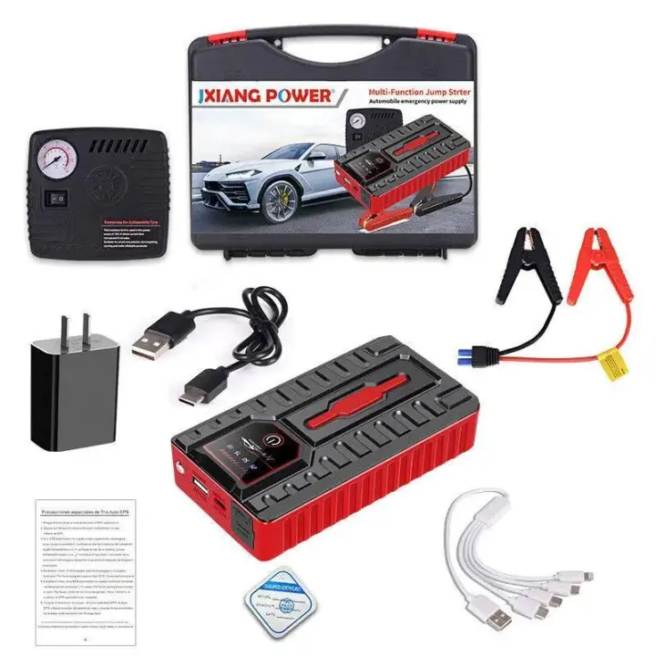 Arrancador de baterias de coche Cargador de energía portátil de arranque de emergencia para coche, potenciador de 49800mAh, adecuado para coches de gasolina de 6,0l o diésel de 4,0l - 1