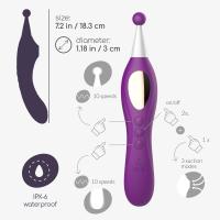 ESTIMULADOR TRIPLE VIBRADOR SUCCIONADOR PUNTO G RECARGABLE TRINITY CRUSHIOUS JUGUETES SEXUALES - details 1
