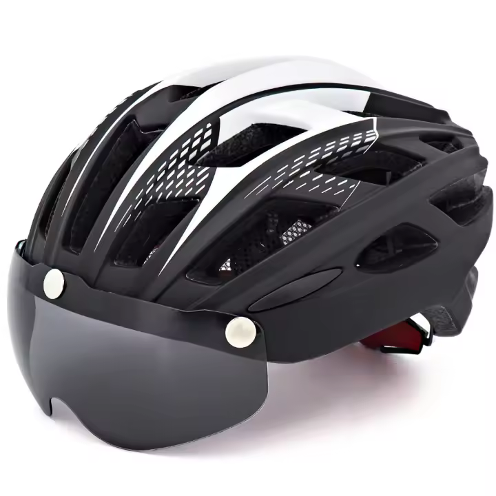 Casco de Bicicleta para adultos, ideal para Montaña y Carretera, Con Gafas de seguridad. - 1