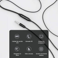Lenovo HF130 Auriculares Intrauditivos con Cable Jack 3,5 mm – Sonido Estéreo, Micrófono Integrado, Compatibles con Móvil, Tablet y PC – Color Negro - details 4