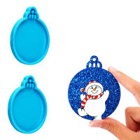 Molde De Llavero Redondo Para Epoxy Resina DIY Herramientas Para La Creación De Adornos De Navidad Decoraciones De Árbol De Navidad - details 3