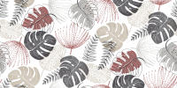 Mantel HuleHule Tex Estampado Impermeable Innovador Resistente a Manchas PVC - Palma Colores Ochre y Marsala - details 3