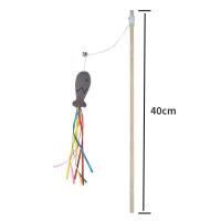 Juguete Interactivo Para Gatos Fashion Cat Wand Toy Palillo De Madera Natural Telescopio Elástico Para Gatos Internos Juguete De Moler Dientes - details 11