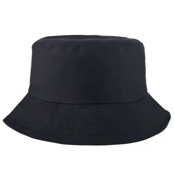 Gorro De Sol Plegable De Algodón Suave En Color Sólido Negro Para Hombres Y Mujeres Gorro De Pescador De Calle Para Exterior Cuatro Estaciones - 1