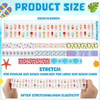 Cinta Elástica Para Silla De Playa Colorida Y Resistente Al Viento 11.8 Pulgadas Accesorio De Playa Para Almacenamiento De Sábanas Y Fundas De Almohada - details 2