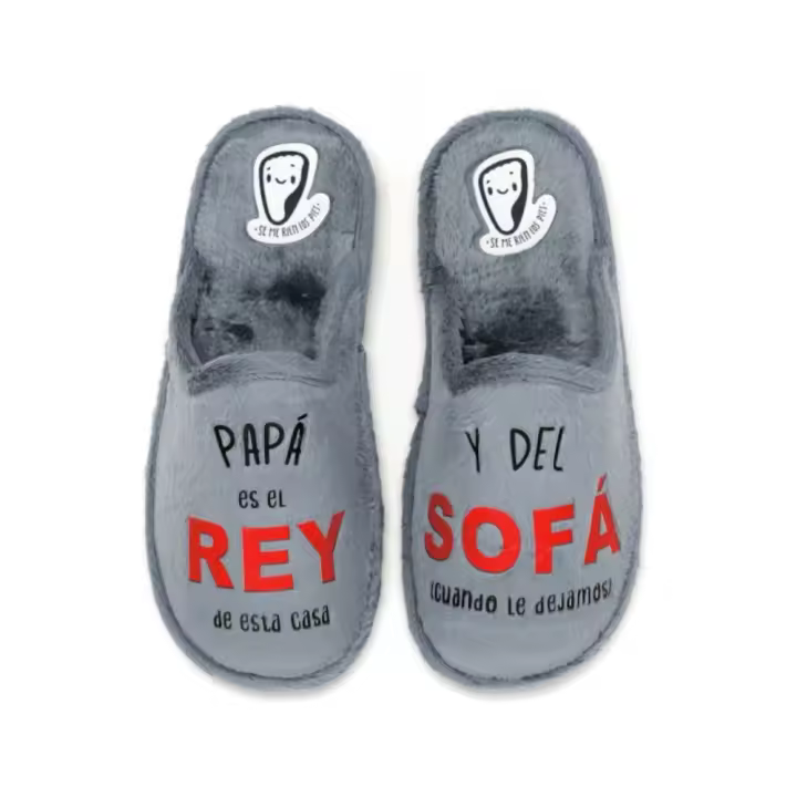 Zapatillas Papá El Rey Sofá - Zapatilla de Casa de Caballero - SE ME RIEN LOS PIES - Azul - 1