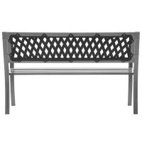 vidaXL Banco de jardín acero negro 120 cm - details 3
