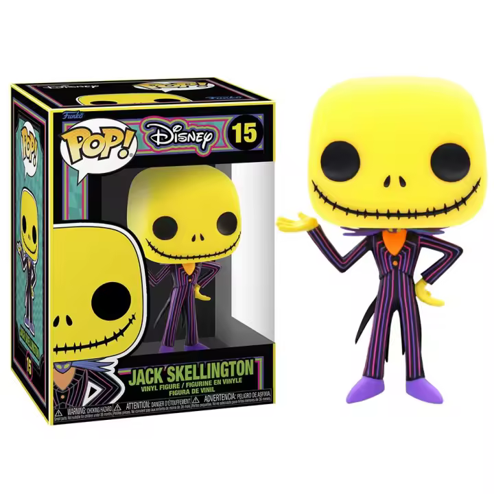 FUNKO POP! PESADILLA ANTES DE NAVIDAD - JACK ESQUELETON (BLACKLIGHT), 63960, Nº15, TIENDA CON LICENCIA OFICIAL - 1