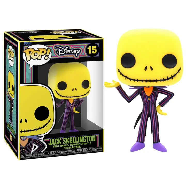 FUNKO POP! PESADILLA ANTES DE NAVIDAD - JACK ESQUELETON (BLACKLIGHT), 63960, Nº15, TIENDA CON LICENCIA OFICIAL - 1