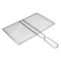 Red De Barbacoa De Hierro Nueva Con Clip Para Verduras Y Pescado Herramienta De Picnic Resistentes Al Calor Color Plateado - details 4