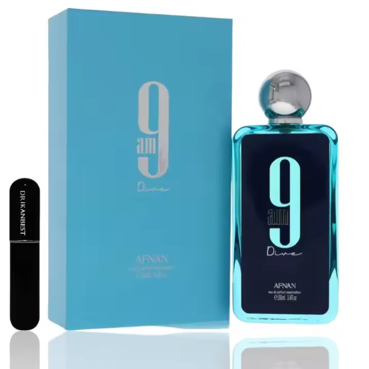 Perfume Afnan 9AM Eau de parfum UNISEX 100 ML(ORIGINAL)+REGALO Atomizador 5ml DRIKANBEST - 1