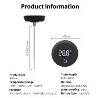 Termómetro De Cocina Digital Inalámbrico Para Barbacoa Y Carne Medidor De Agua Leche Y Café Herramienta Doméstica Precisa Y Confiable - details 5