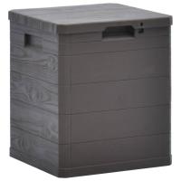 vidaXL Caja de almacenamiento de jardín 90 L en color Marrón/Antracita/Gris claro - details 0
