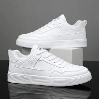 Zapatos Casuales Para Hombre En Cuero Blanco Ligeros Y Transpirables Con Plataforma Zapatillas De Patinaje Deportivas De Verano Y Otoño - details 8