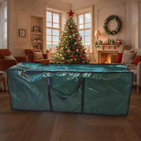 Bolsa De Almacenamiento Para Árbol De Navidad Grande Impermeable Con Manijas Caja Para Decoraciones Y Coronas De Navidad Organizador Para El Hogar Tamaño 5 6 7 Pies - details 0