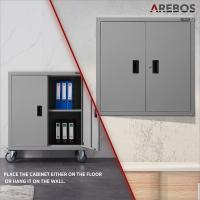 AREBOS Archivador Armario de Oficina - 90x90x40 cm - Armario de Oficina  - Gris - details 22