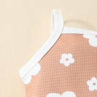 Conjunto Veraniego Para Bebé Niña Con Estampado De Flores Camiseta Y Shorts Con Diadema 2 Piezas Ropa Infantil De Verano - details 12